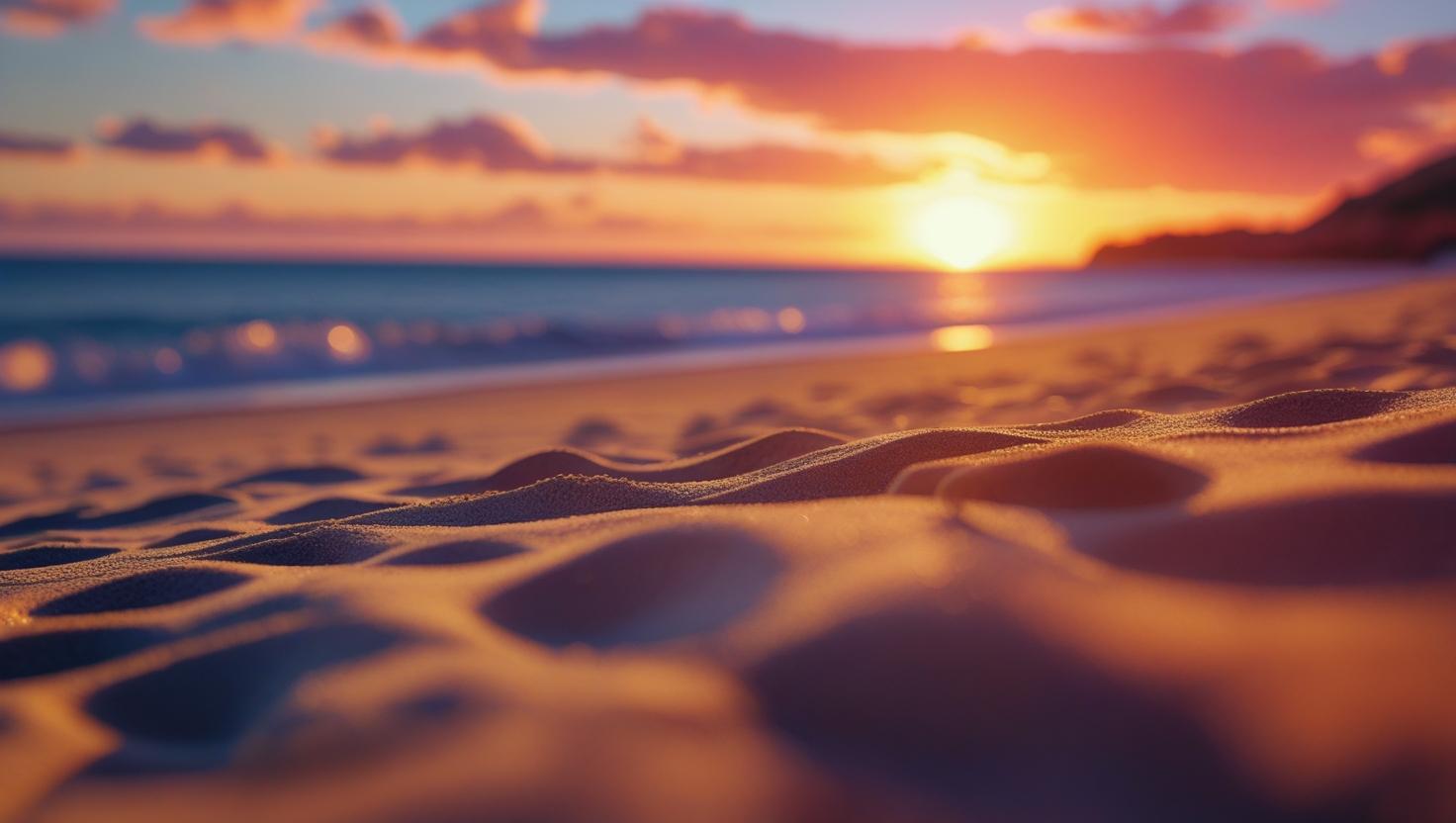 Strand bei Sonnenuntergang